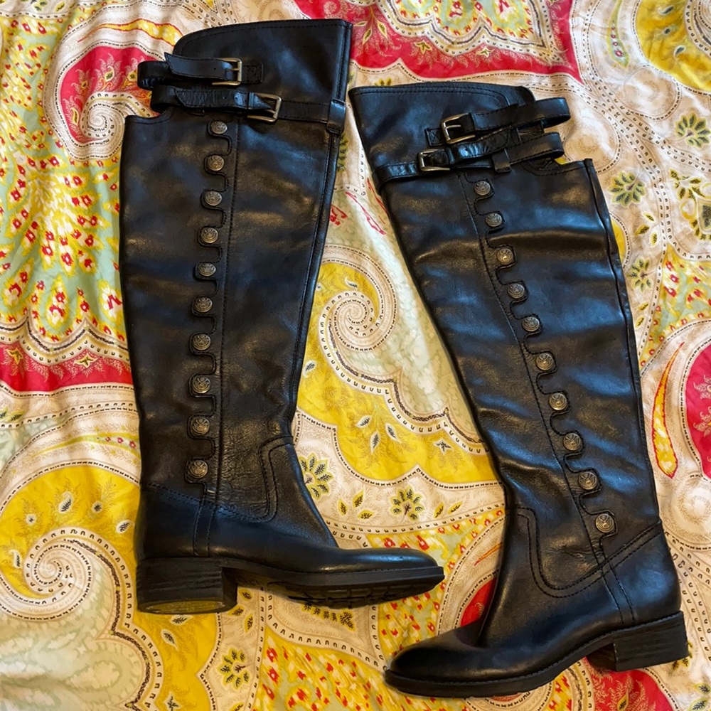 NWOT leather over the knee Sam Edelman Boots black